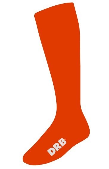 MEDIA FÚTBOL ADULTO LISA NARANJA NEÓN