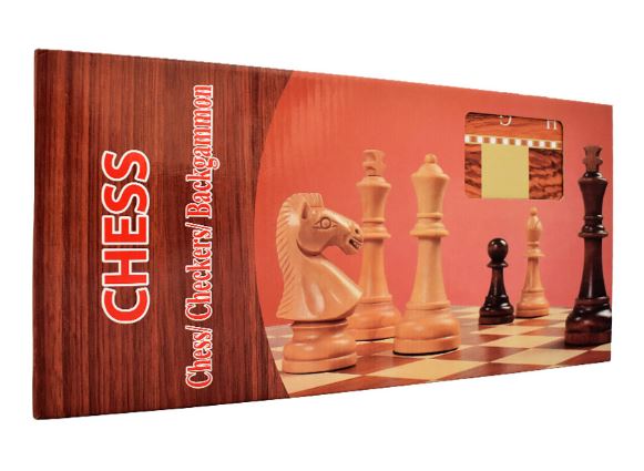 3 in 1 Eco Wooden Chess Set