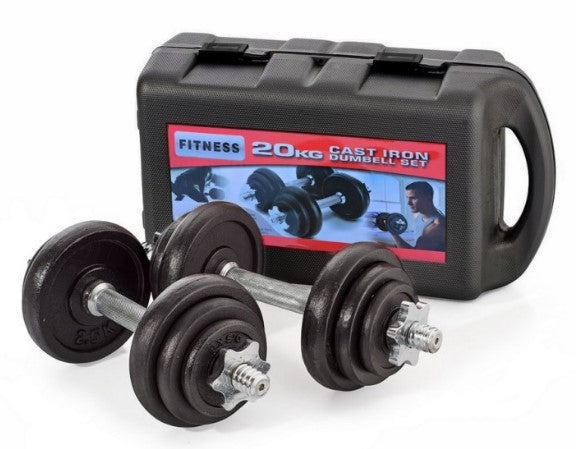Set mancuernas 20kg maleta