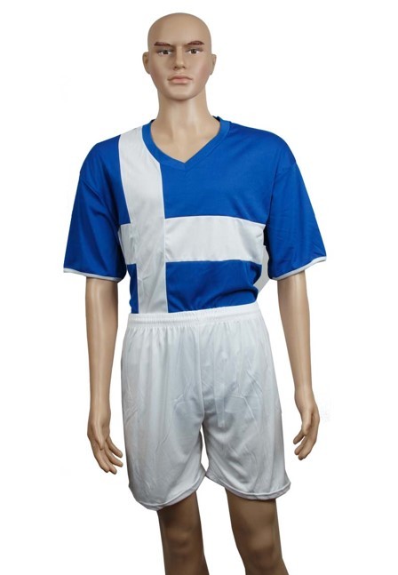 SET CAMISETA FÚTBOL CROSS AZUL REY/BLANCO T/XL