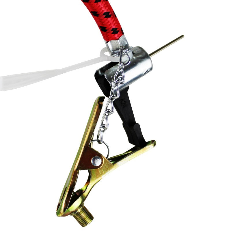 Foot pump with marker and accumulator