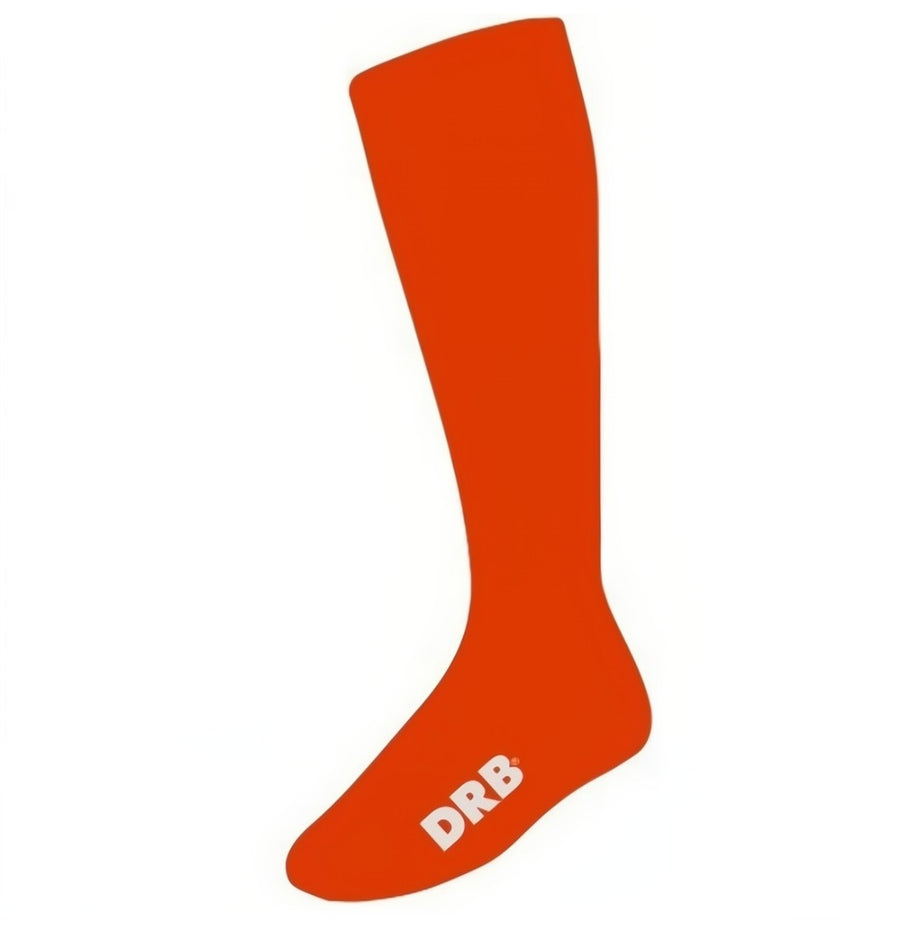 Plain neon orange youth football socks
