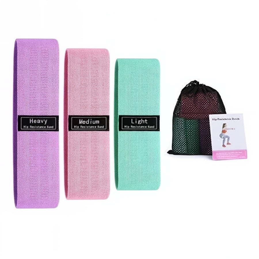 Circular fabric elastic band set 3 units